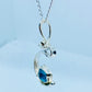 AquaBlueSeaGlassSilverNecklace1Coastal Shore Designs Norfolk